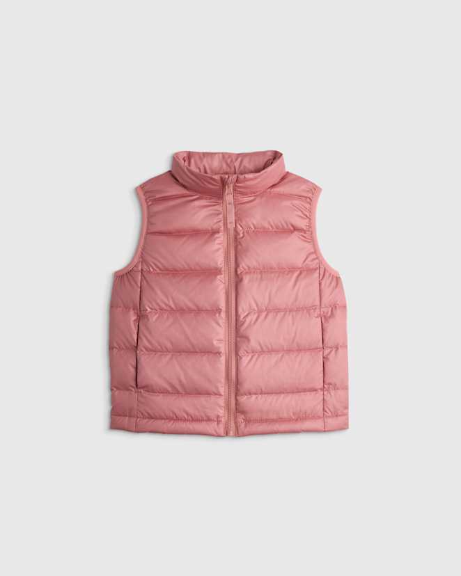 Dusty Rose Lightweight Down Puffer Vest