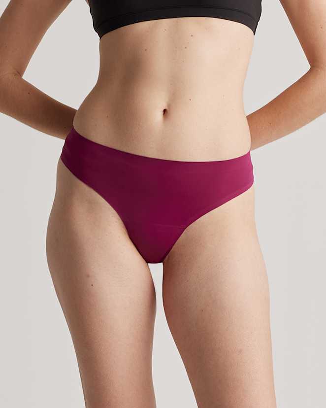Plum Invisible Bonded Thong (6-Pack)