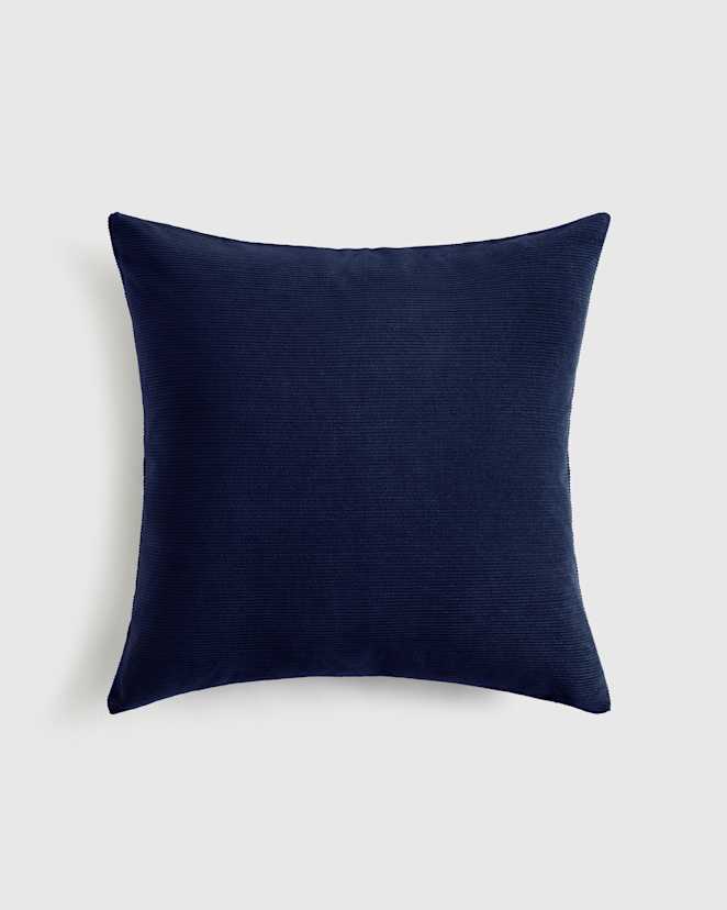 Navy Housse de coussin en velours côtelé de coton