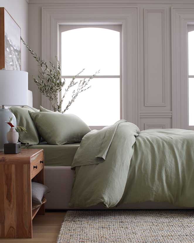 Willowleaf European Linen Duvet Cover