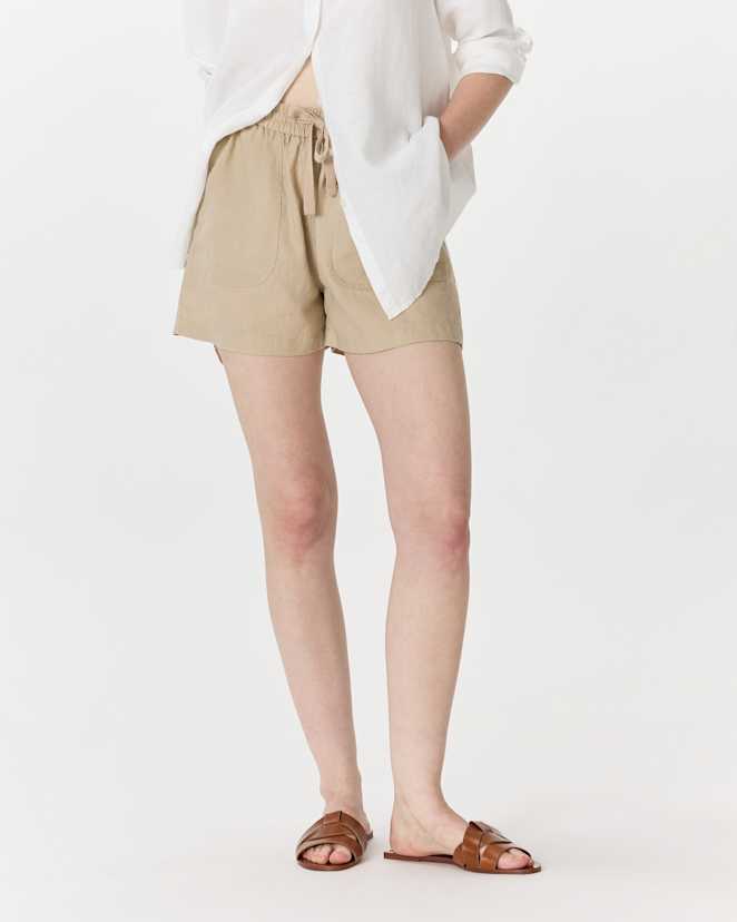 Driftwood 100% European Linen Shorts