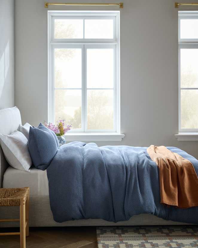 Mineral Organic Waffle Duvet Cover