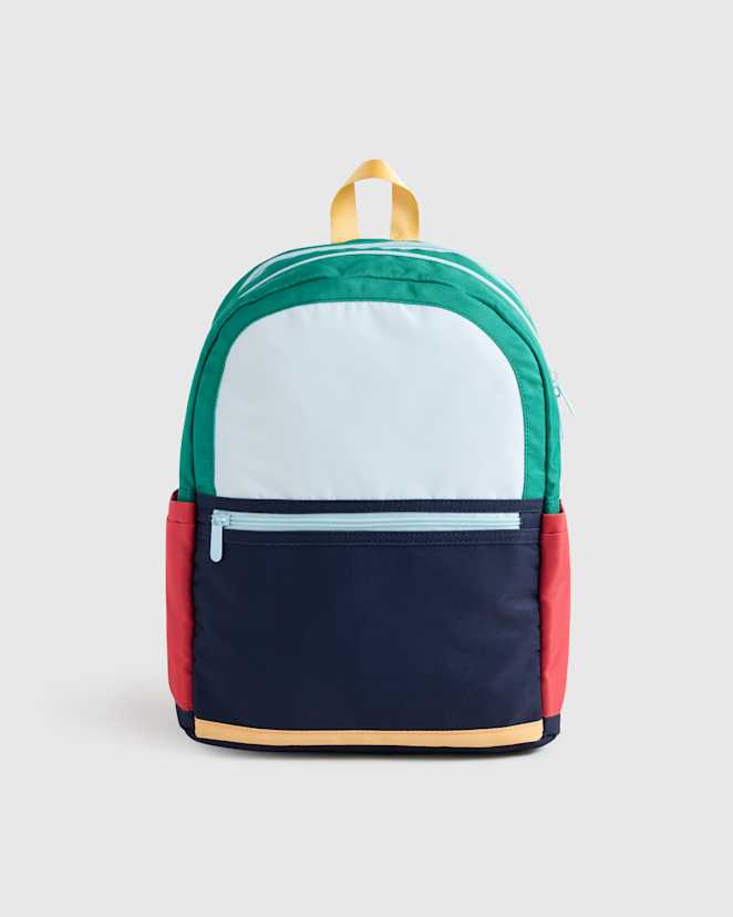 Colorblock Recycled Double Pocket Backpack