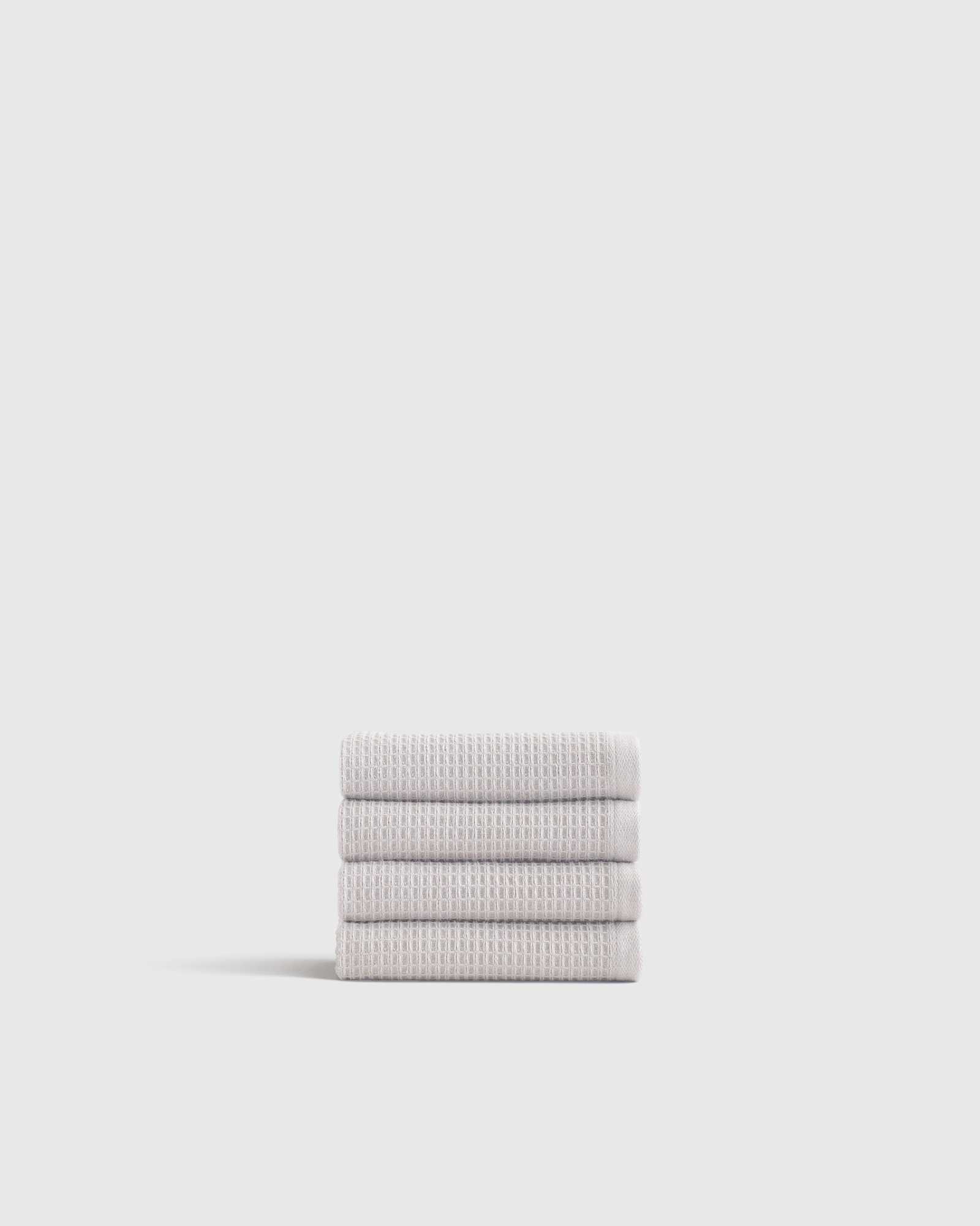 Silver Turkish Waffle Terry Washcloth (Set of 4)