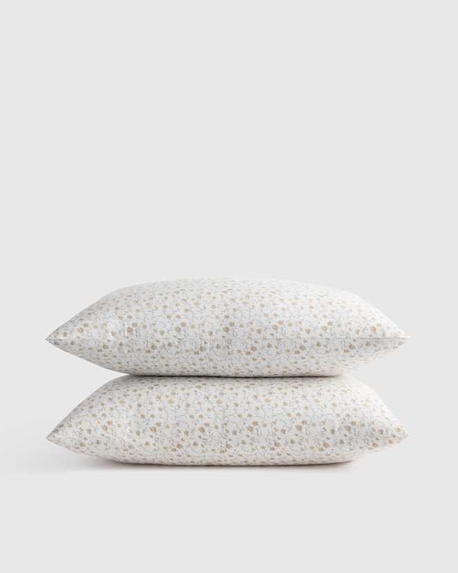 Toffee Florette Classic Organic Percale Sham Set