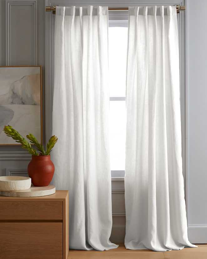 White European Linen Curtain