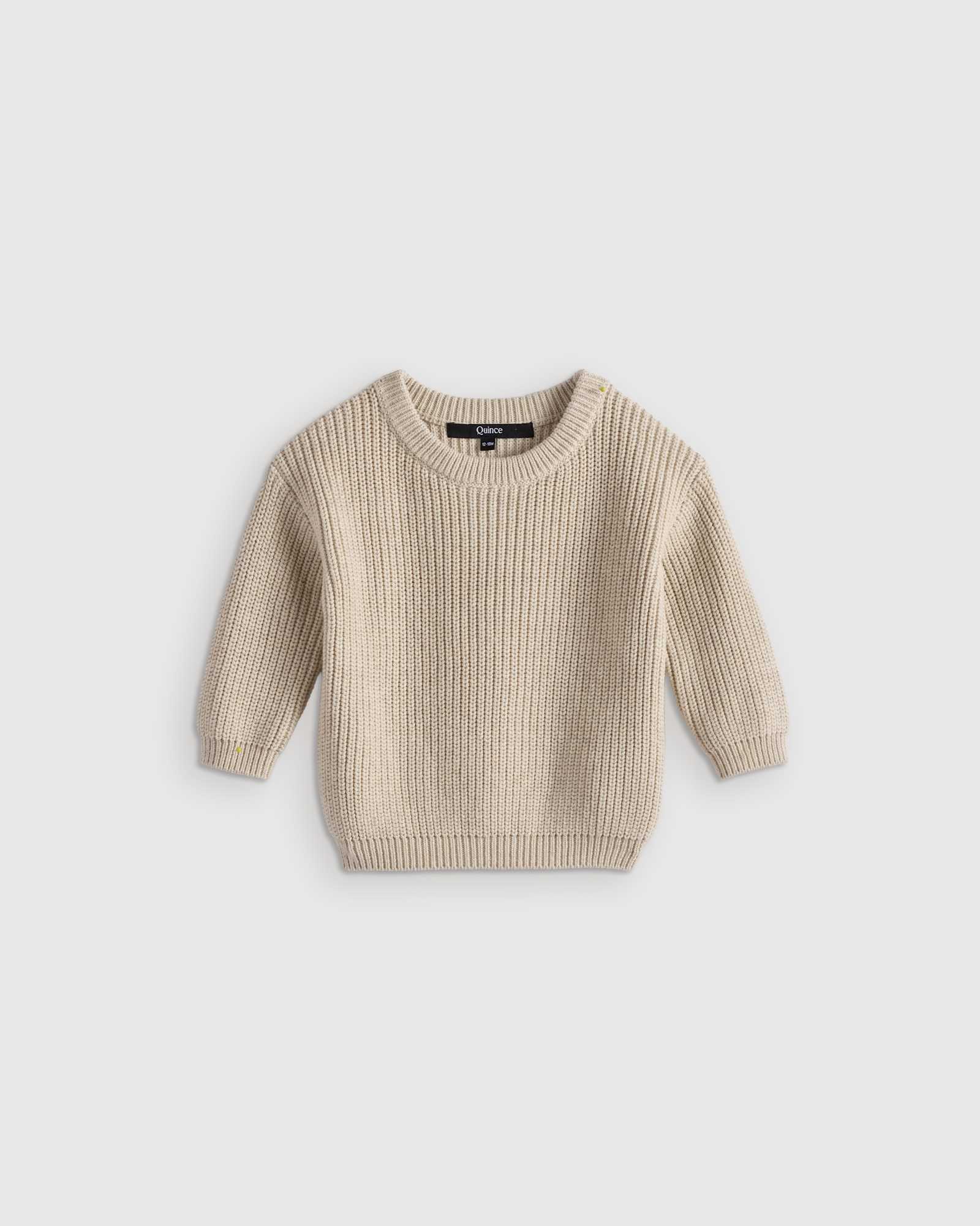 speckled-beige 100% Organic Cotton Fisherman Tunic Sweater