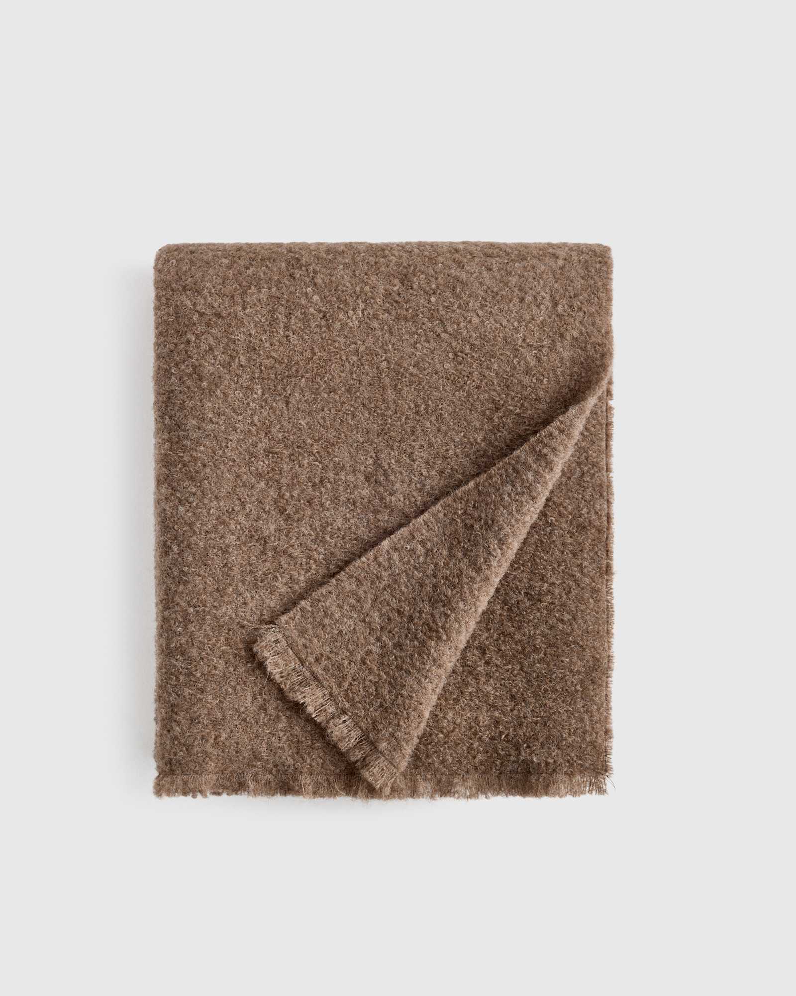 Cocoa Alpaca Boucle Throw