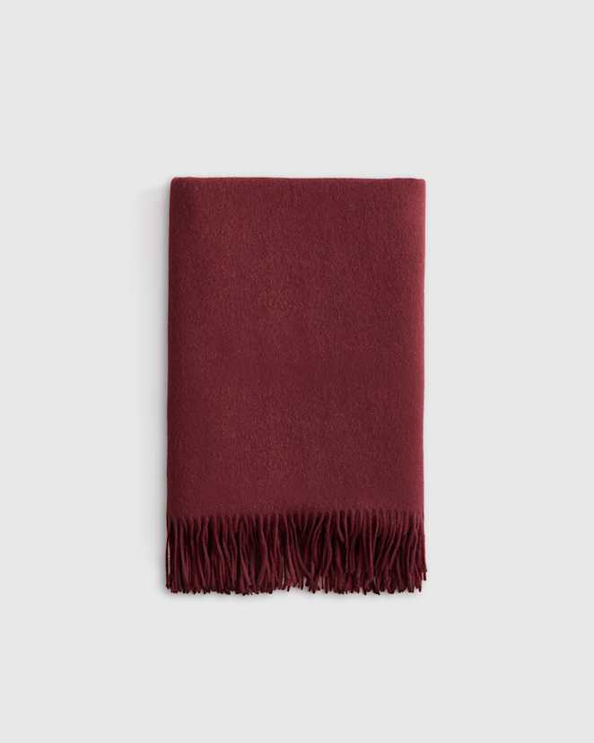 Rich Burgundy Mongolian Cashmere Throw