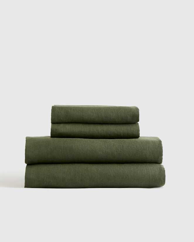 Pine European Linen Sheet Set