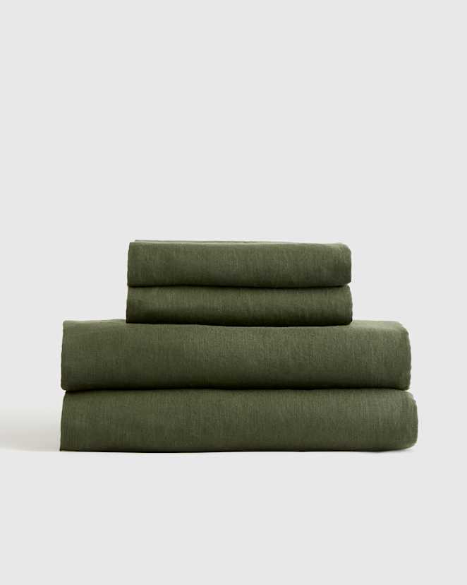 Pine European Linen Sheet Set