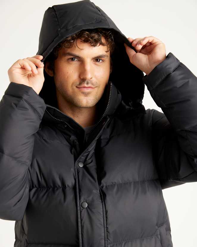 Black Heavyweight Down Puffer Jacket
