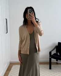 LightweightCottonCashmereCardigan Oatmeal JamieLee Thumbnail01