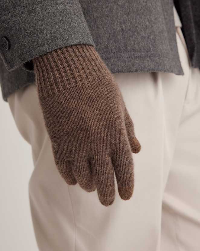 Brown Mongolian Cashmere Gloves