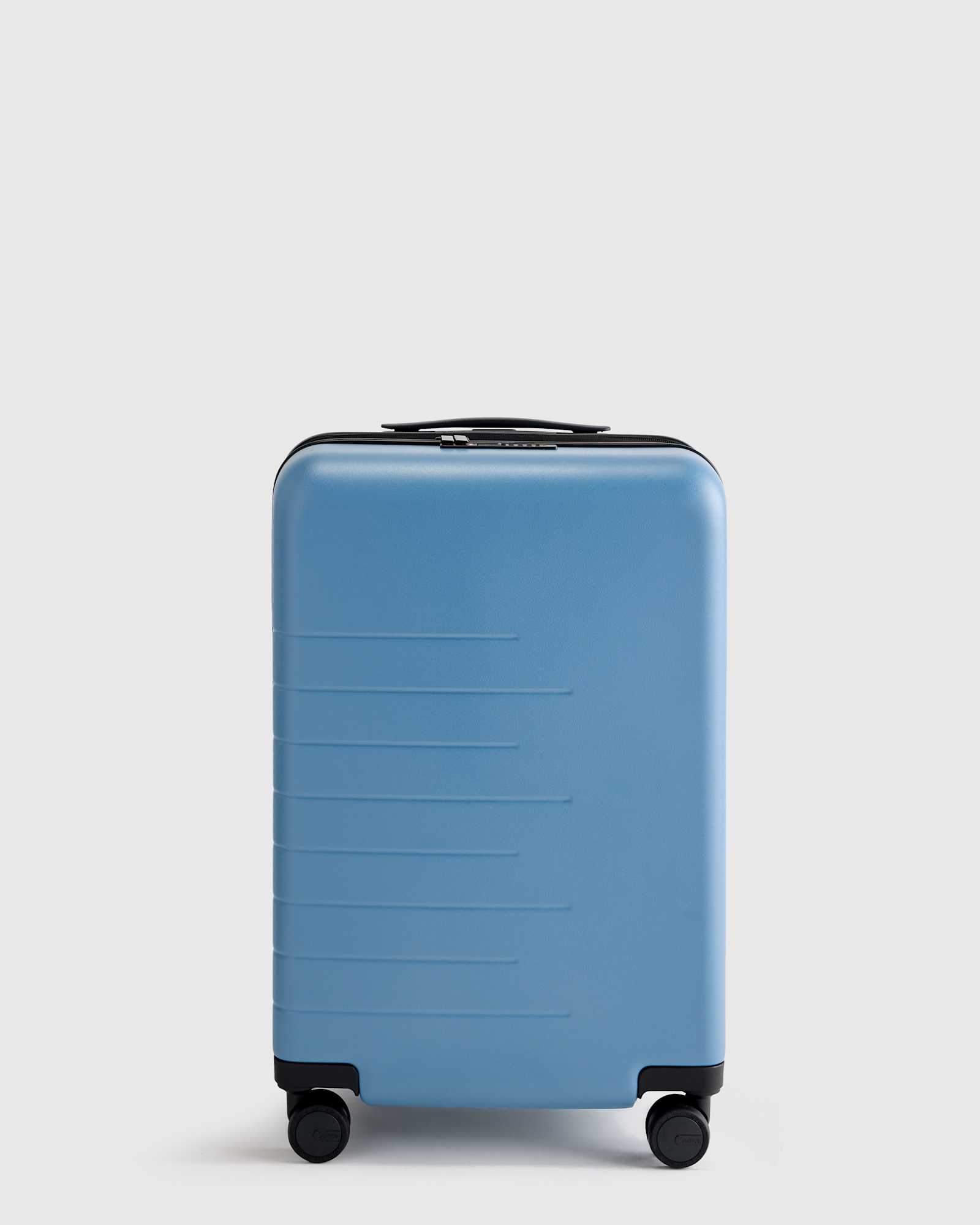 blue Expandable Carry-On Suitcase
