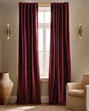 Bordeaux Cotton Velvet Curtain
