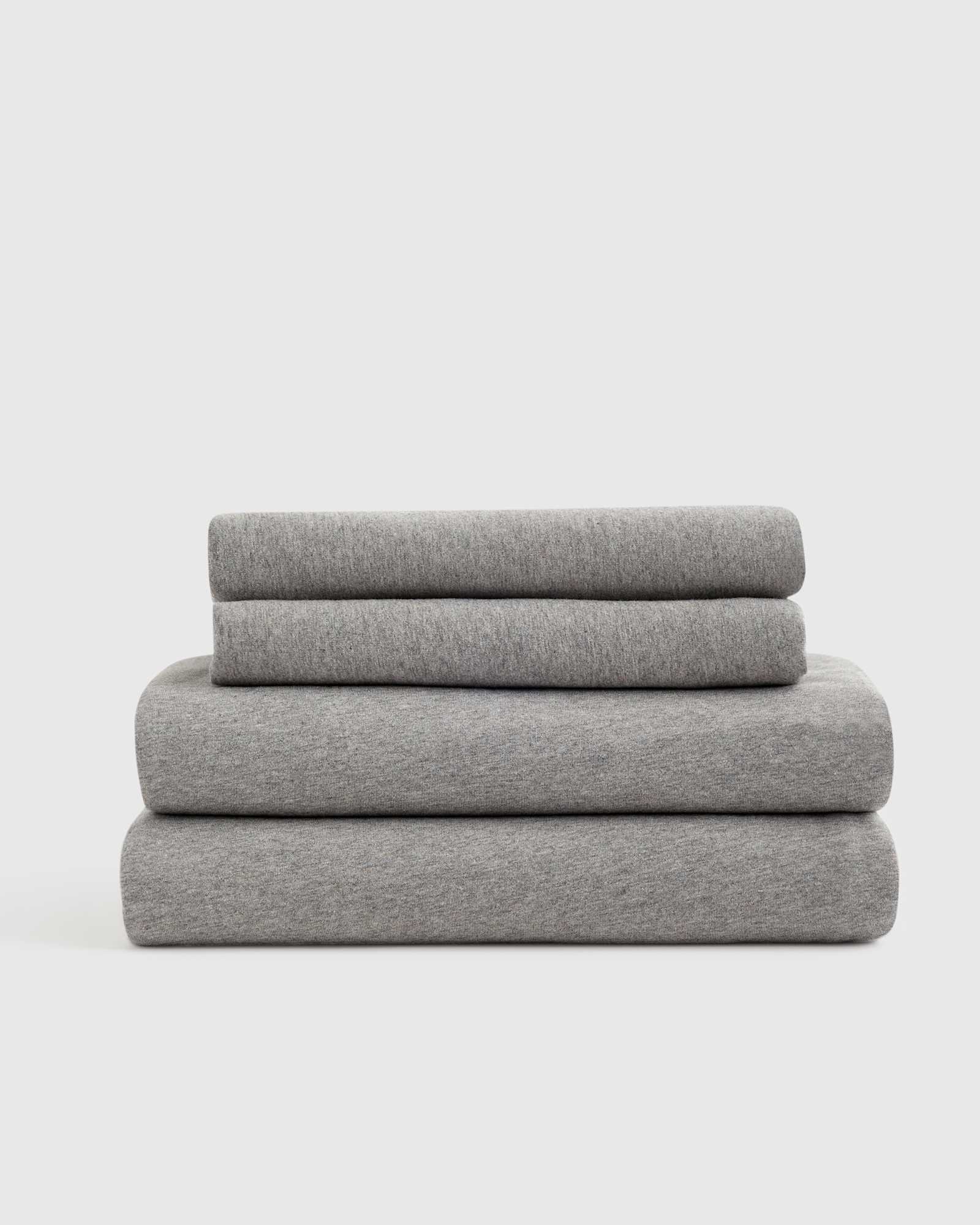heather-grey Organic Jersey Sheet Set