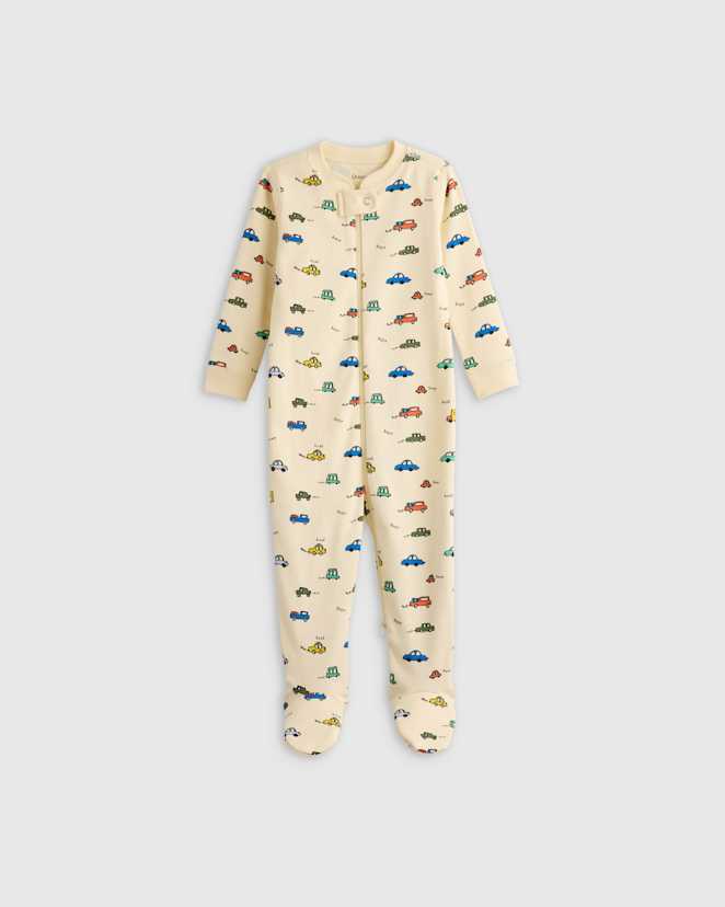 U--834-CARS-022 EDITED Cars 100% Organic Cotton Footie Pajama