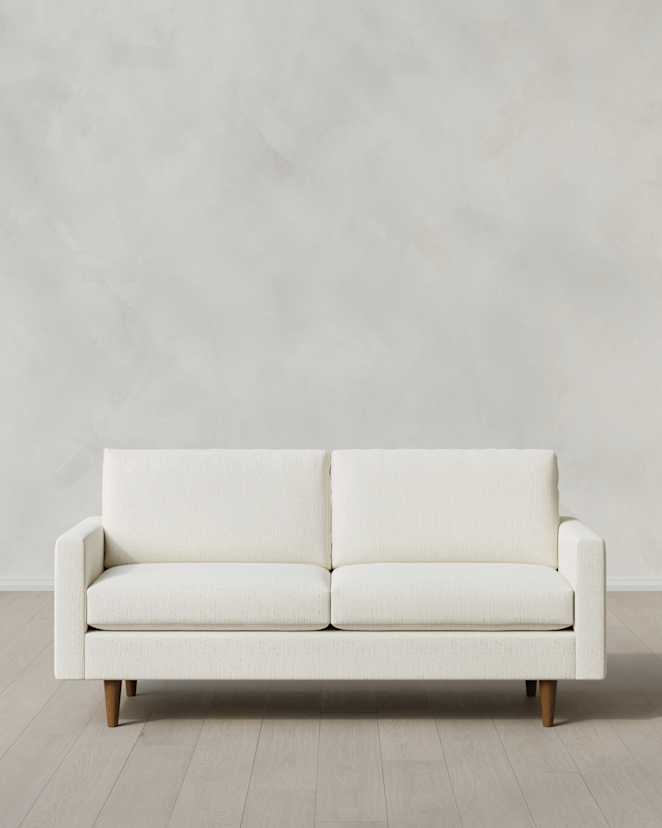 Snow Atlas Midcentury Sofa in Performance Chenille Linen Blend