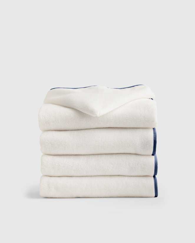 Navy Organic Turkish Cotton Kids Hooded Towel Set 4-Pack