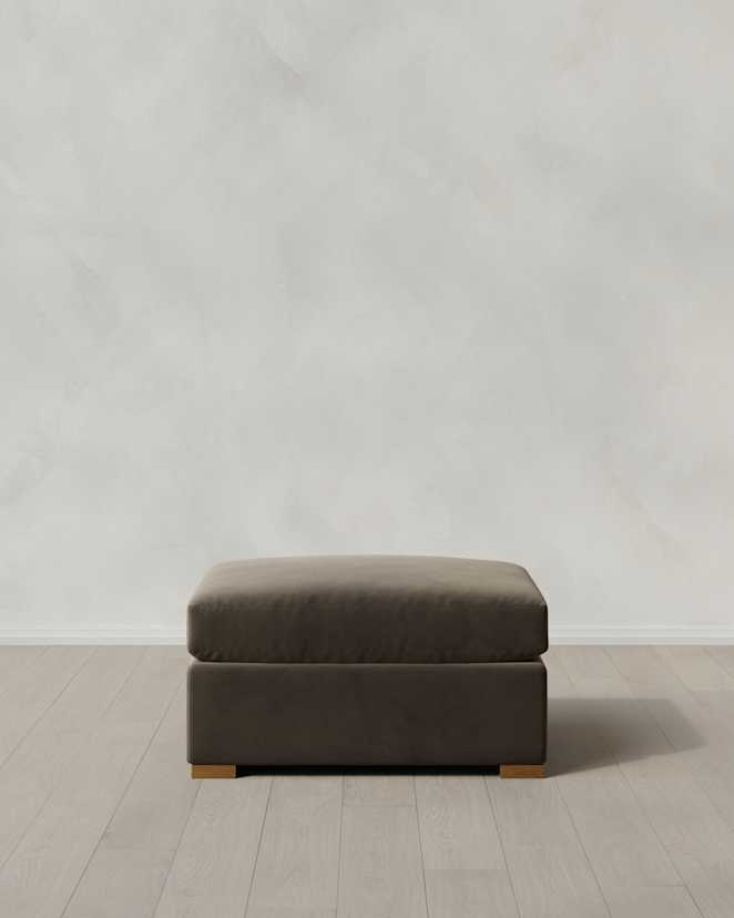 Sable Hollis Slope Arm Ottoman in Performance Velvet