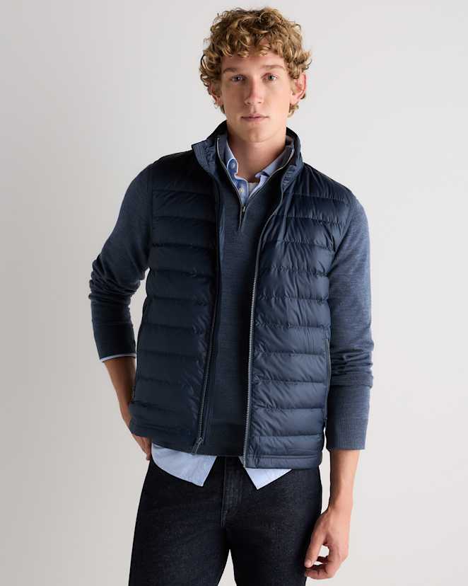 Atlas Navy Lightweight Down Packable Puffer Vest