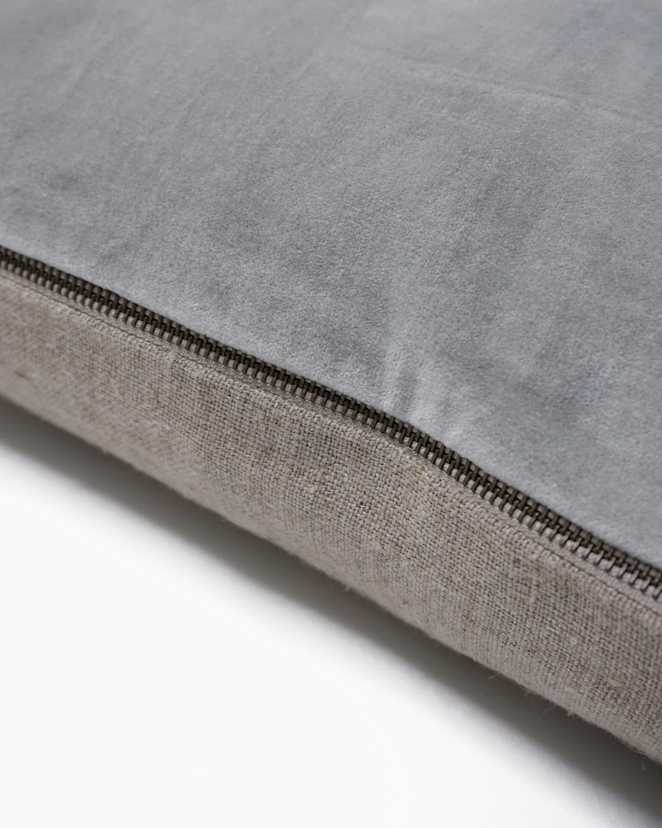 Light Grey Plush Velvet Pillow Cover