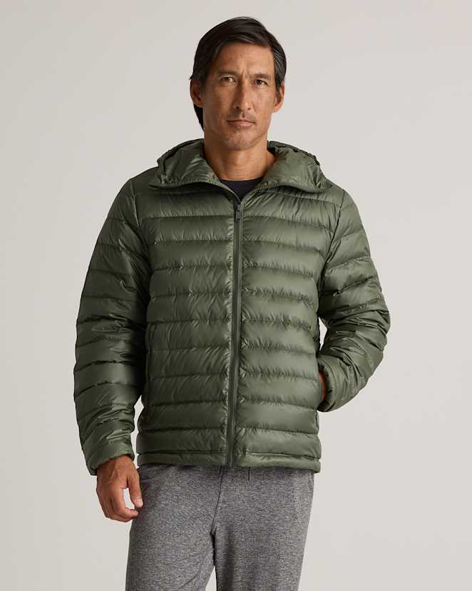 Loden Lightweight Down Packable Puffer Hooded Jacket