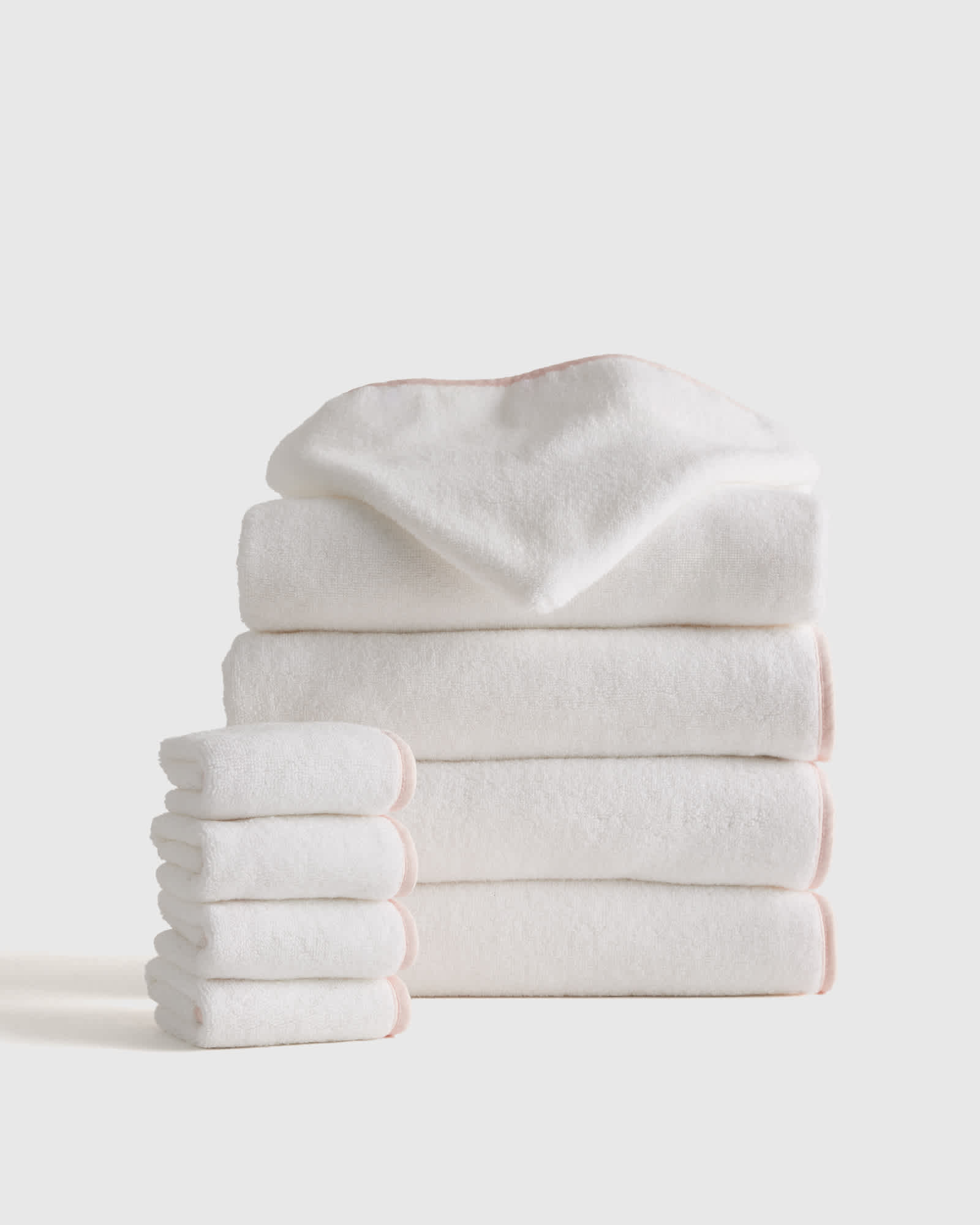 soft-pink Organic Turkish Cotton Kids Bath Bundle 8-Pack