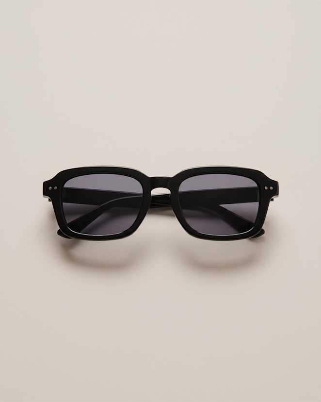 Black with Grey lens Santiago Polarized Acetate Sunglasses