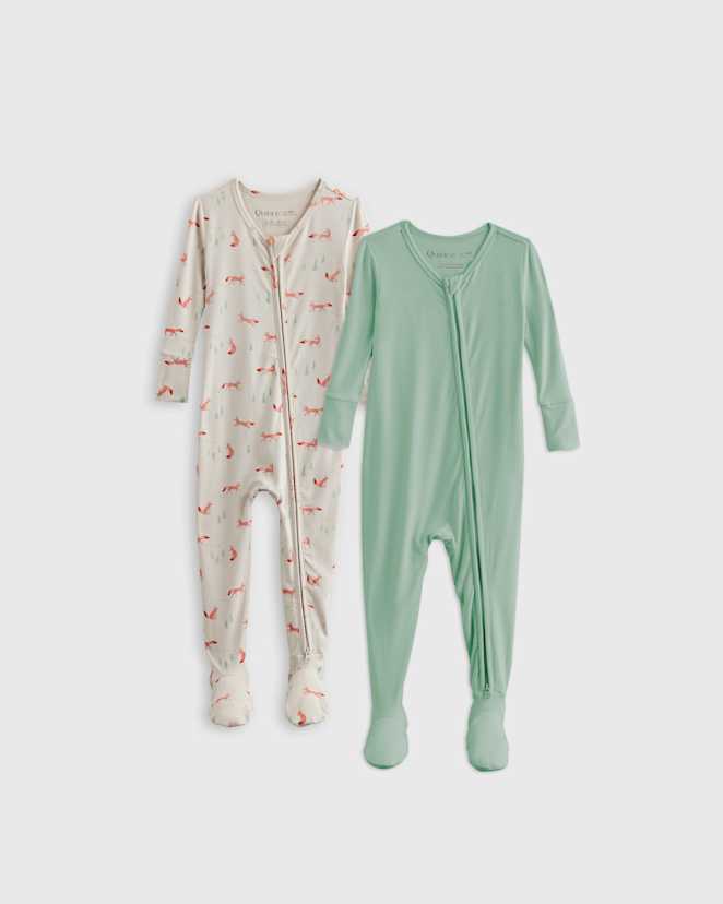 Fox Bamboo Tight Fit Footie Pajamas 2-Pack - Toddler Boy