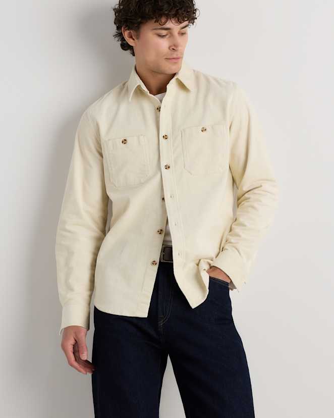 Natural Organic Stretch Corduroy Utility Shirt