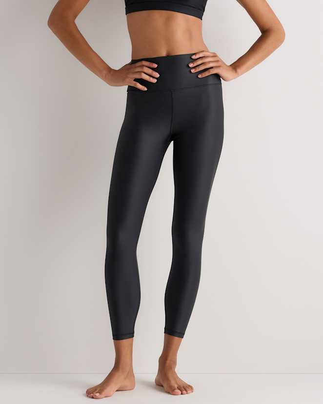 Black Satin-Sculpt High-Waisted Legging