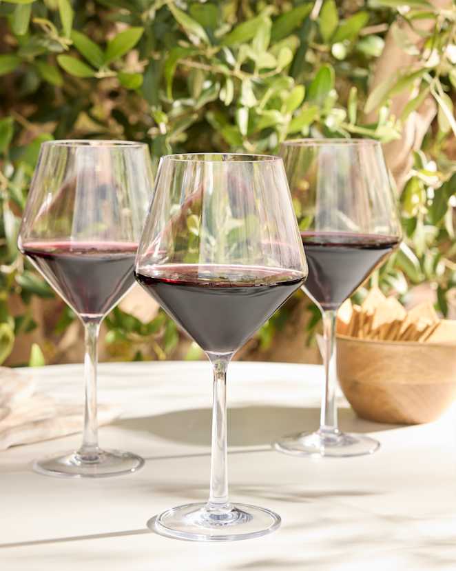 No Color Sole Outdoor Red Wine Glass (Set of 6)