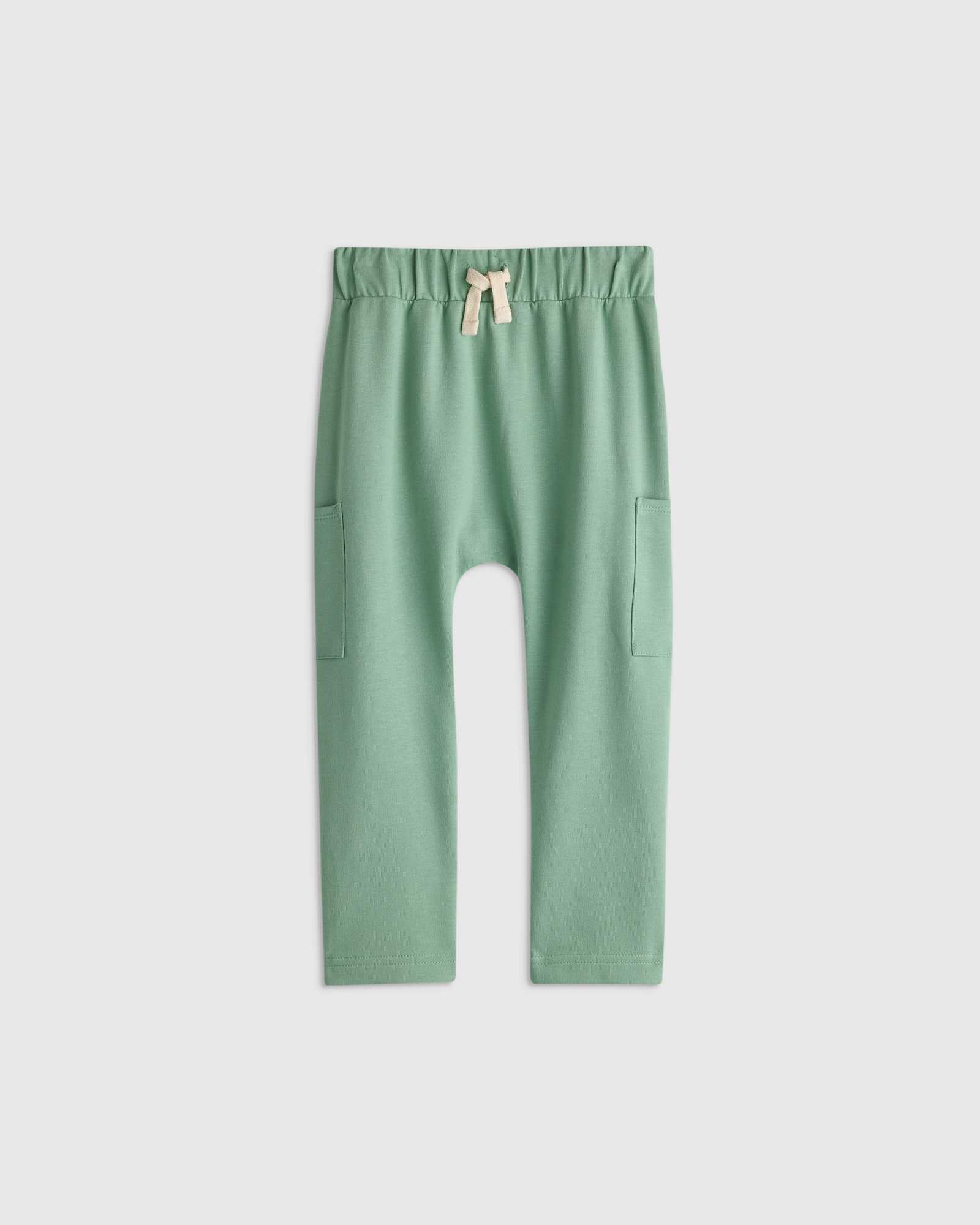 Sage Green Organic Cotton French Terry Pocket Pants