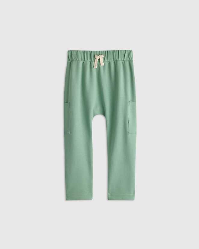 Sage Green Organic Cotton French Terry Pocket Pants