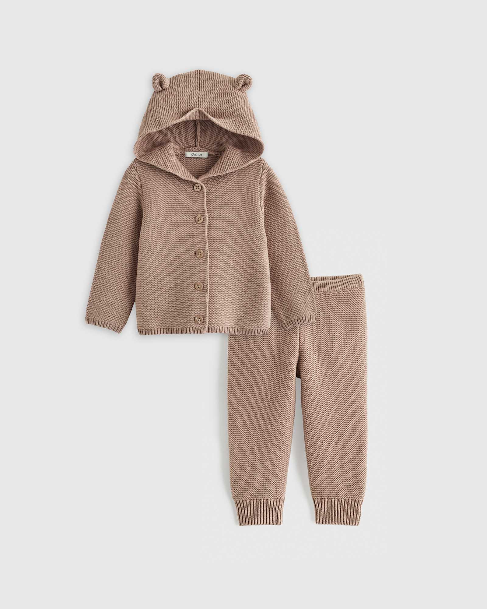 oatmeal 100% Organic Cotton Sweater Set
