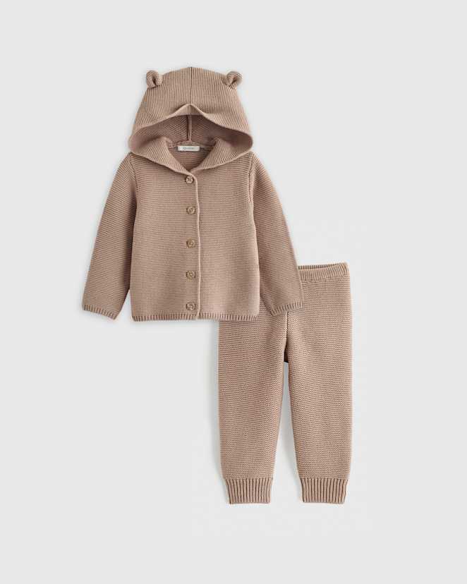 Oatmeal Ensemble de pull 100 % coton biologique