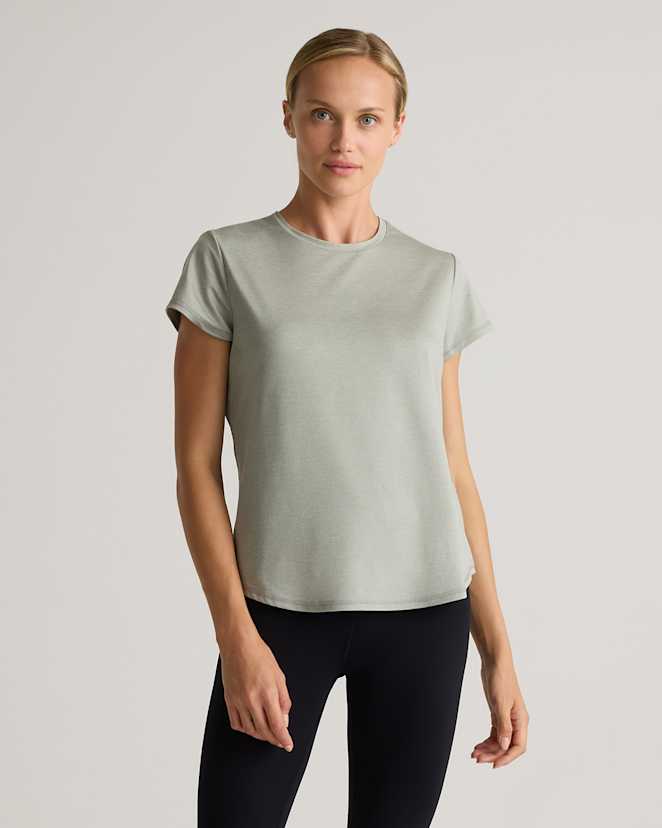 Heather Aloe Flowknit Breeze Tee