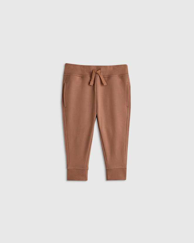 Tan Earth Organic Cotton French Terry Joggers