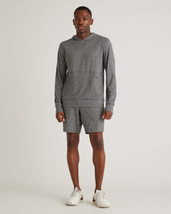 Heather Grey Flowknit Performance Shorts - 7.5"