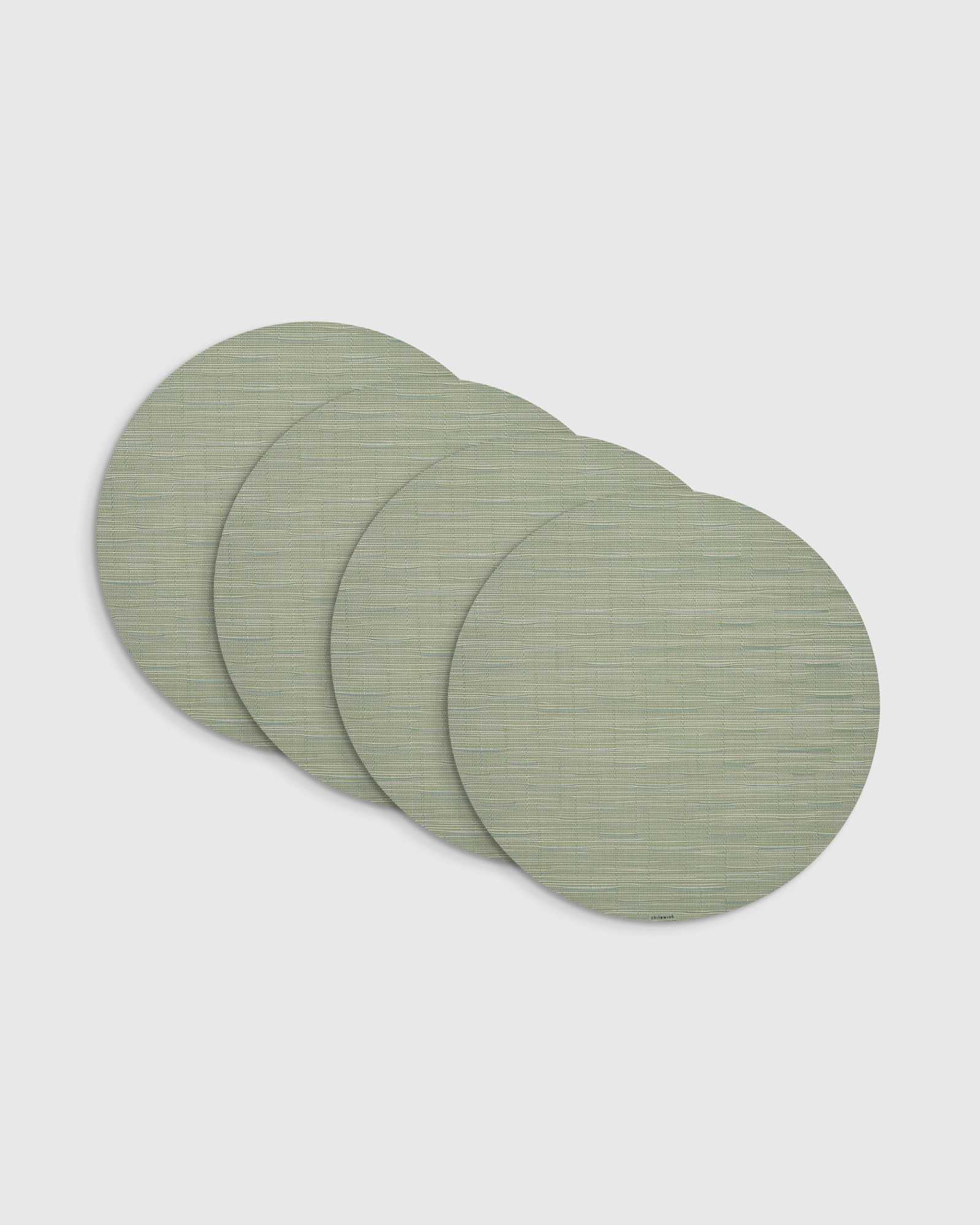 Spring Green Bamboo Easy-Care Round Placemat, Set of 4 by Chilewich