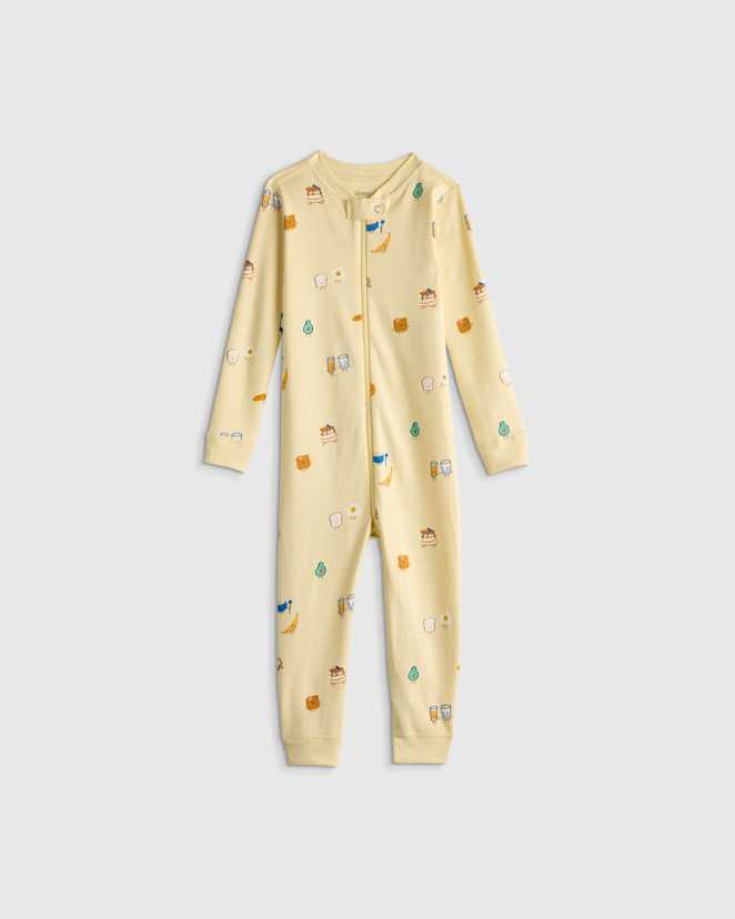 Breakfast Buddies 100% Organic Cotton One Piece Pajama