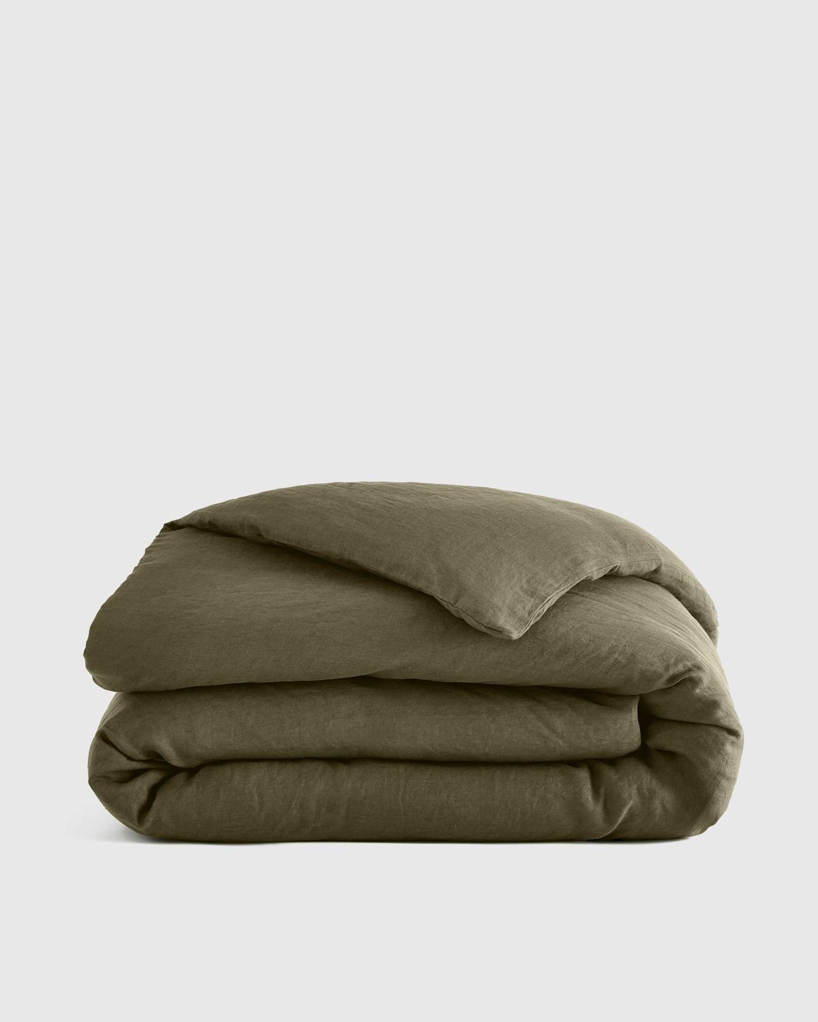 dusty-olive European Linen Duvet Cover