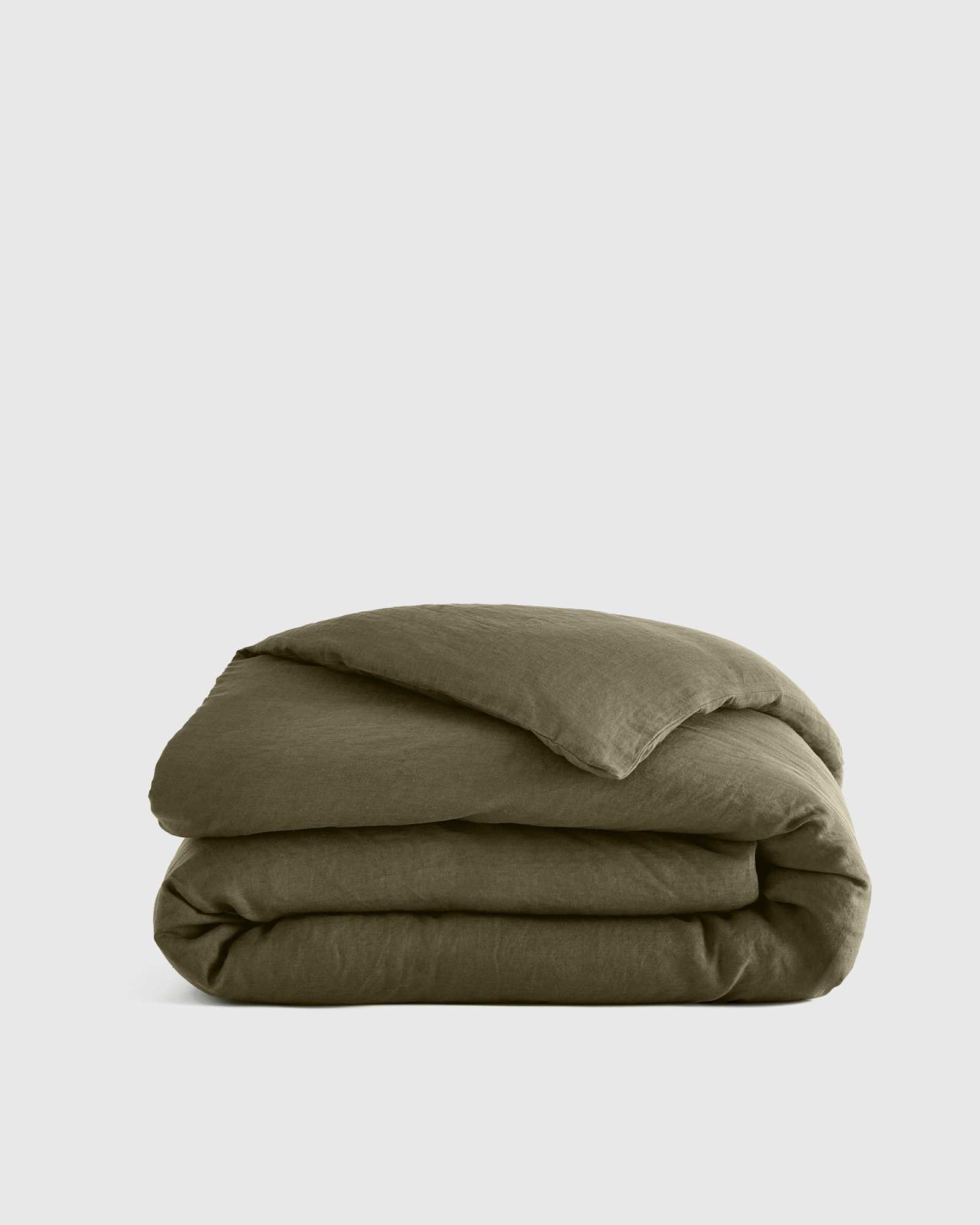 dusty-olive European Linen Duvet Cover