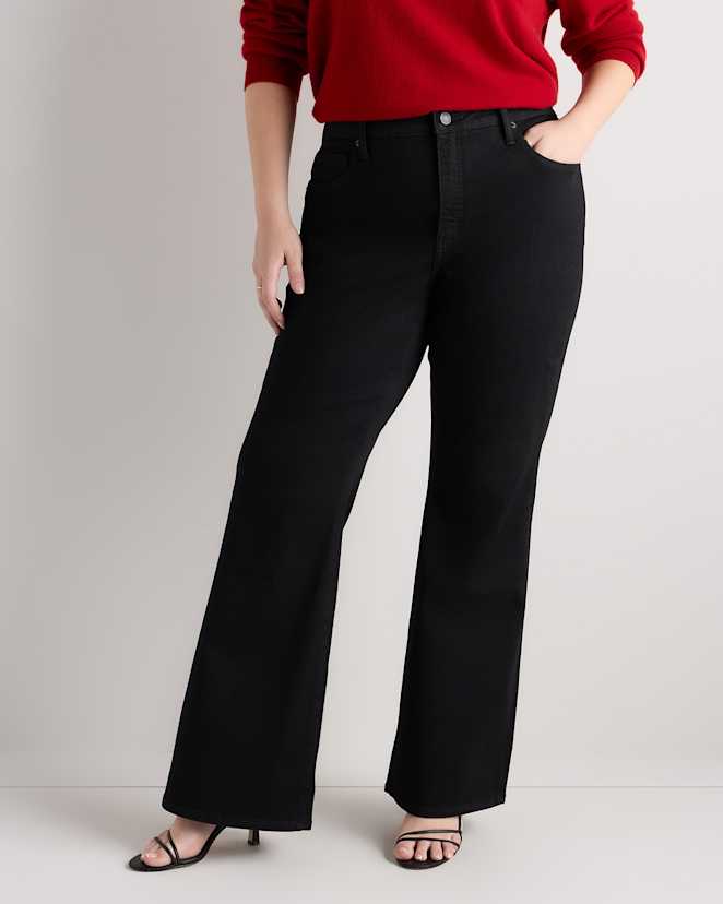 Black Luna Stretch Flare Jeans