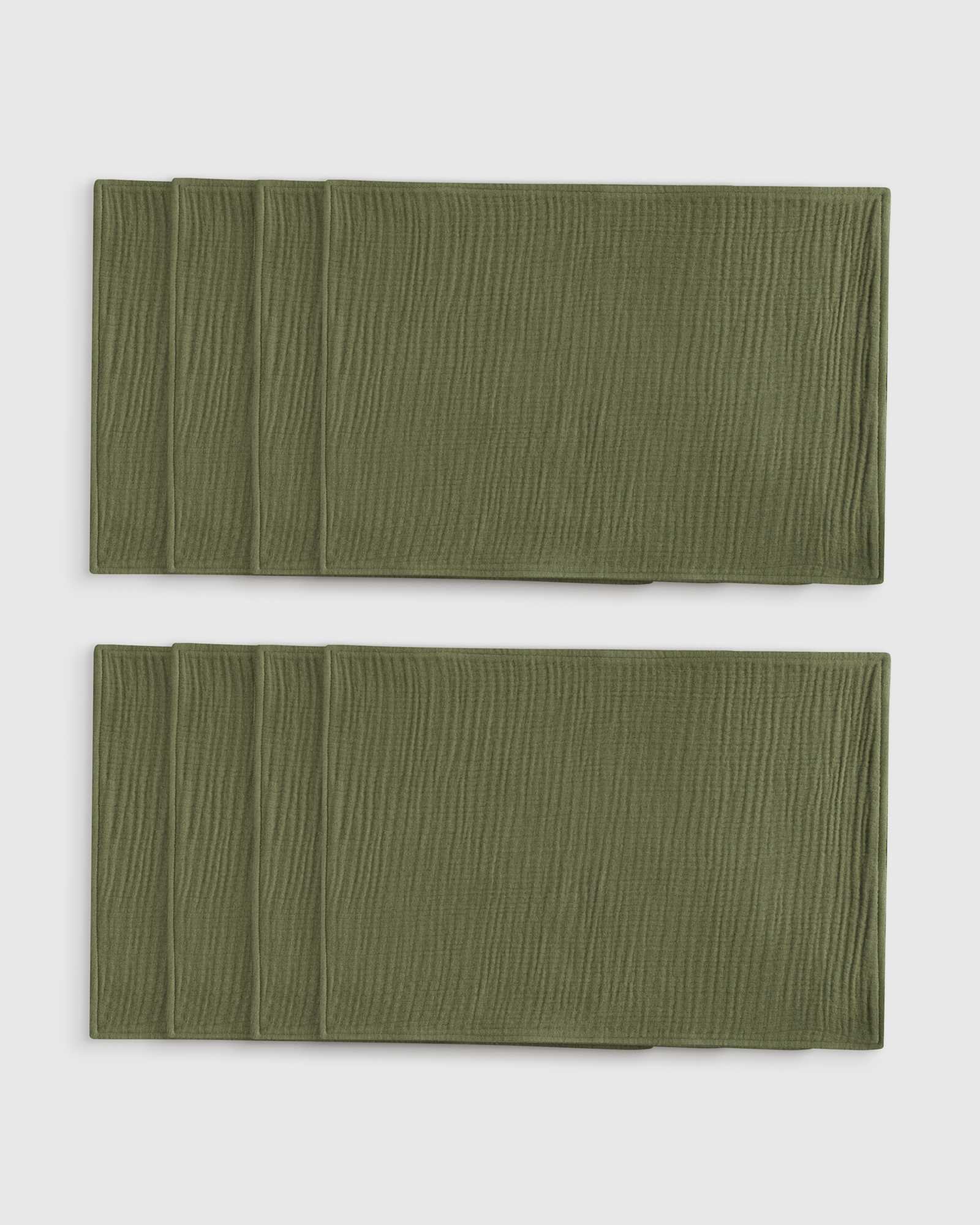 olive Organic Airy Gauze Placemats (Set of 8)