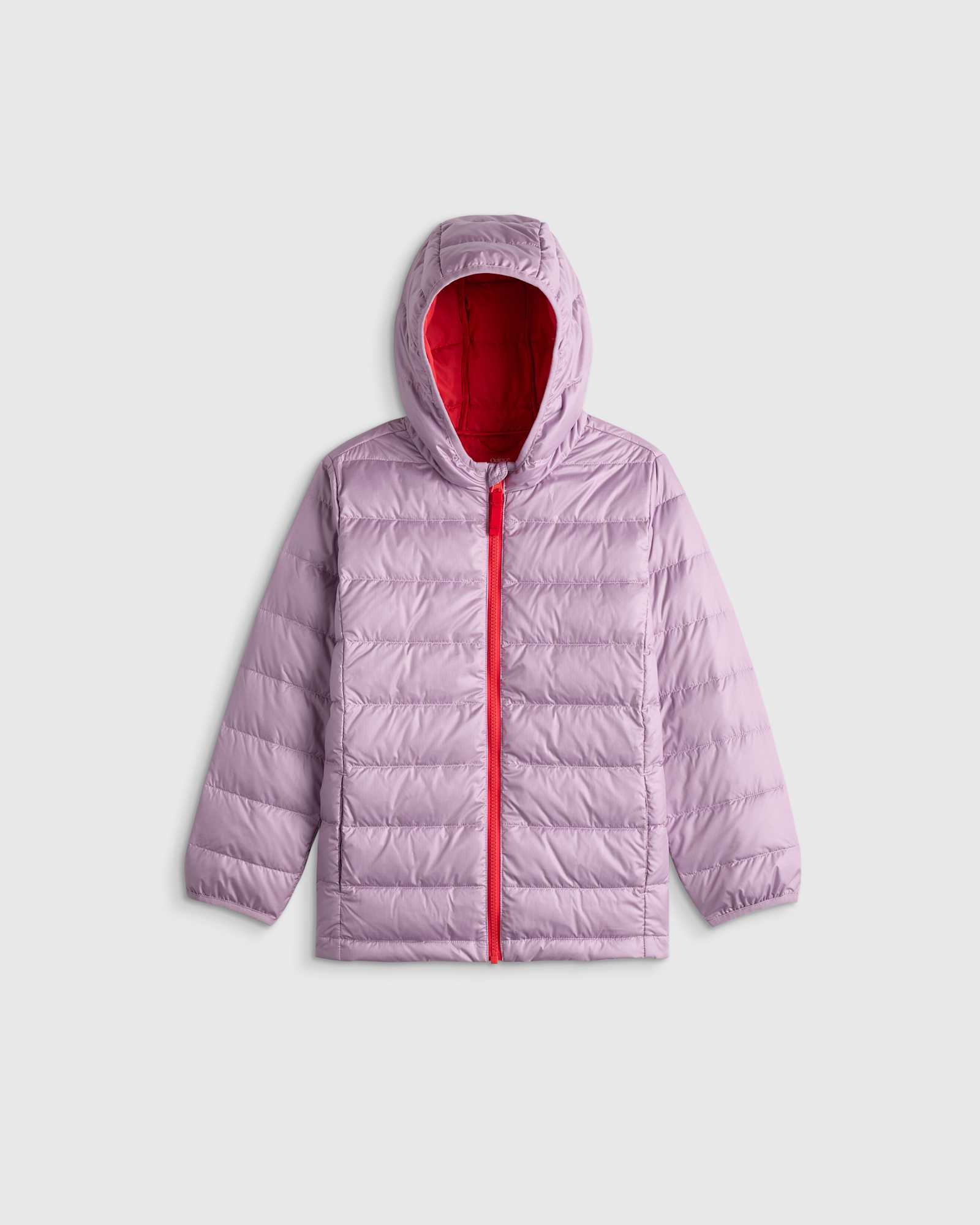 lavender-mist Lightweight Down Hooded Puffer Jacket