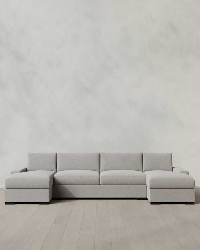 Fog Stillman U Sectional in Performance Basketweave