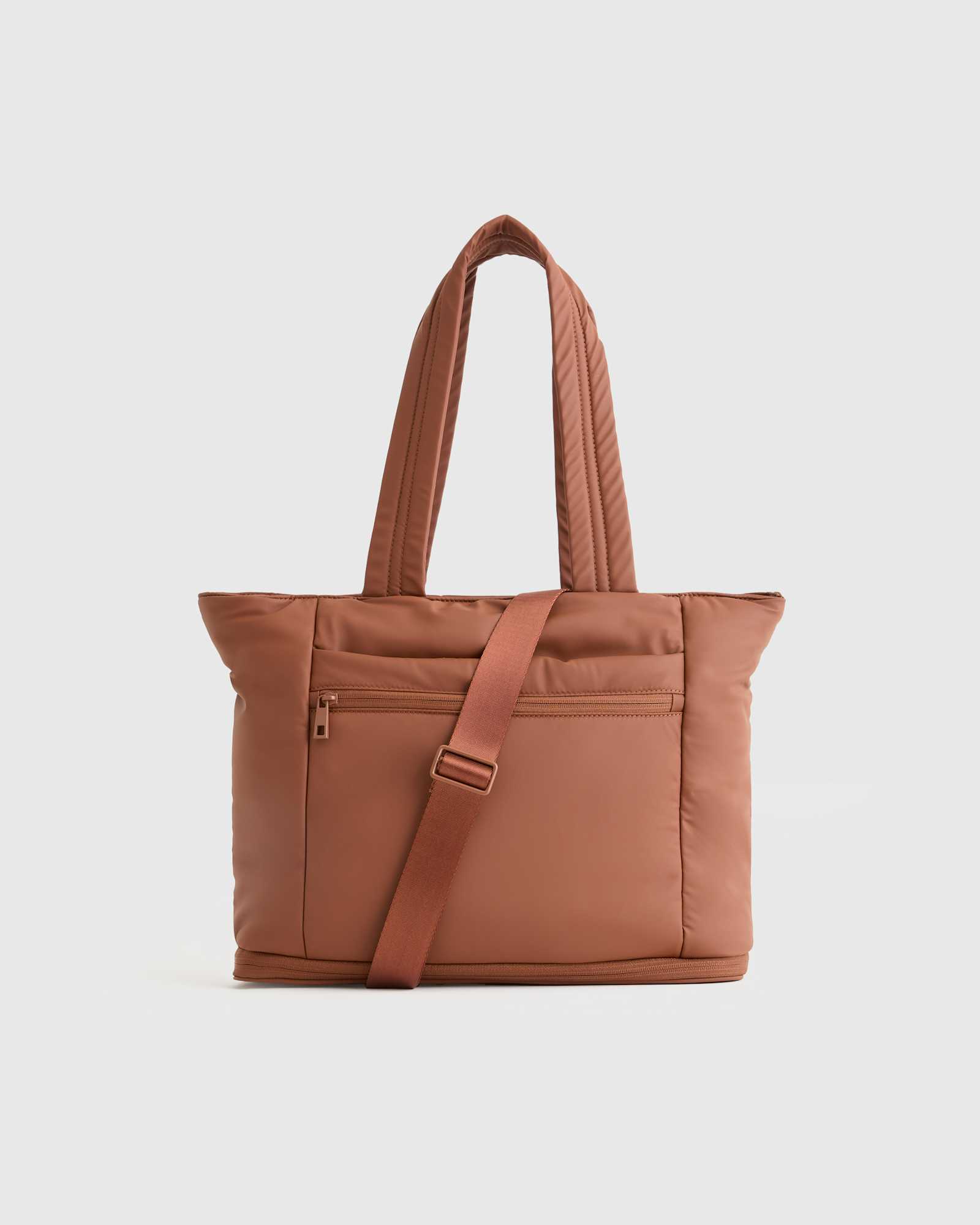 terracotta Water Repellent Puff Expandable Tote